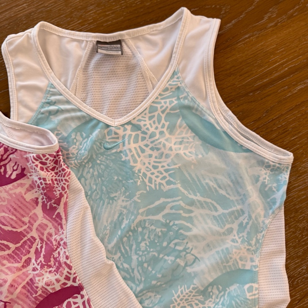 Nike Pink and Blue Activewear Tank Tops size S - Picture 3 of 3